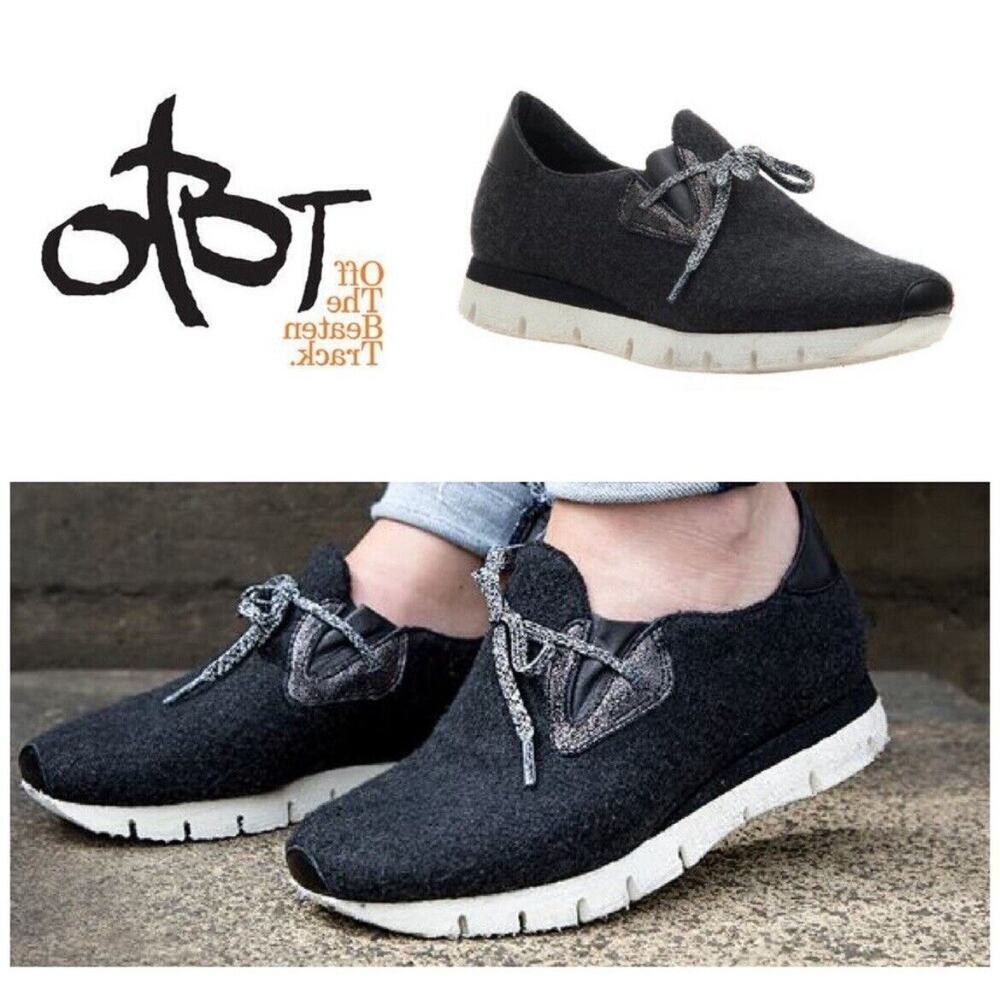 OTBT Radius Athletic Sneakers Shoes Charcoal Gray Leather/textile Size 5.5 New